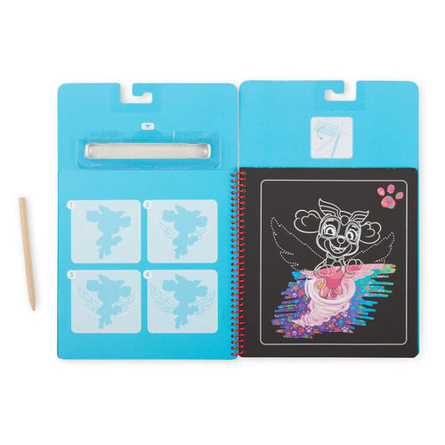 מפרץ ההרפתקאות: חוברת גירוד Scratch Art - סקיי