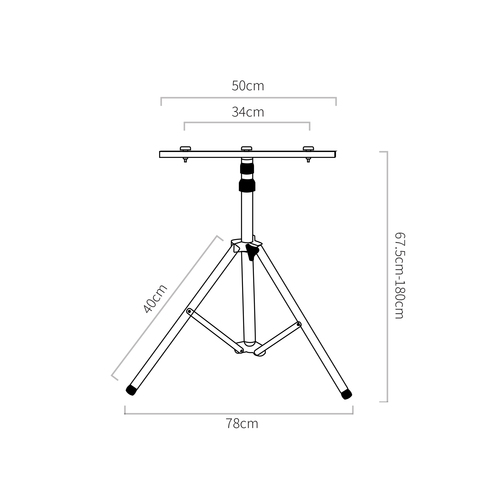 פנסי הצפה עם חצובה 50Wx2 דגם SLIM