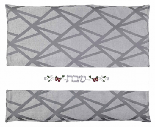 כיסוי לפלטת שבת גאומטרי אפור