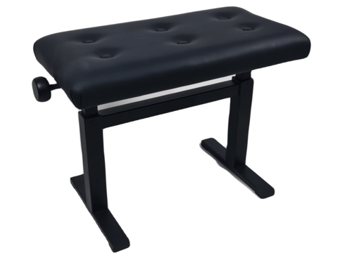 כסא פסנתר מתכוונן עם מנגנון הידראולי בצבע שחור עם קפיטונאז' PB-61 מבית Legrand