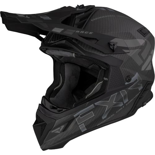 קסדת אפ אקס אר הליום קרבון שחור/אפור FXR HELIUM CARBON ALLOY V22