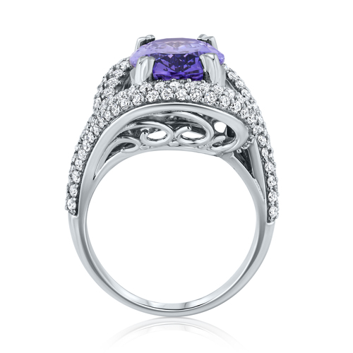 טבעת טנזנייט ויהלומים Grace
