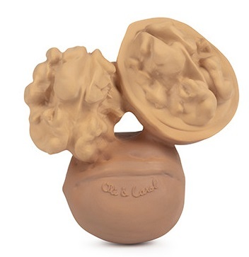 נשכן תינוק עשוי 100% גומי טבעי בעבודת יד - אגוז מלך