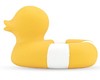 נשכן תינוק / צעצוע אמבט עשוי 100% גומי טבעי בעבודת יד - ברווז צהוב