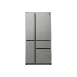 מקרר 5 דלתות 661 ליטר דגם SJR9733 SHARP בצבע זכוכית כסופה