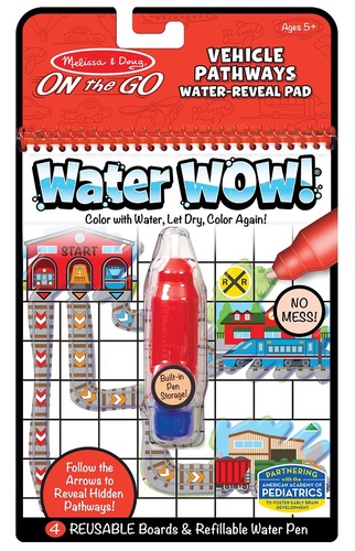 חוברת צביעה רב פעמית טוש מים 4 דפים - כבישים ודרכים