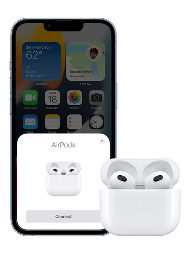 אוזניות Apple AirPods 3 with Lightning Charging Case MPNY3ZM/A True Wireless אפל