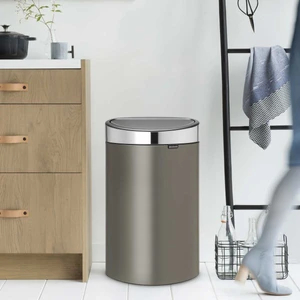 פח טאץ אובלי 40 ליטר פלטינום Brabantia 
