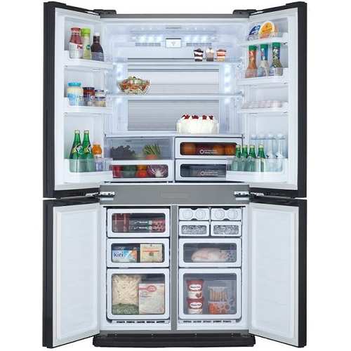 מקרר ‏שארפ דגם Sharp SJR8801BK ‏623 ‏ליטר 4דלתות זכוכית שחורה