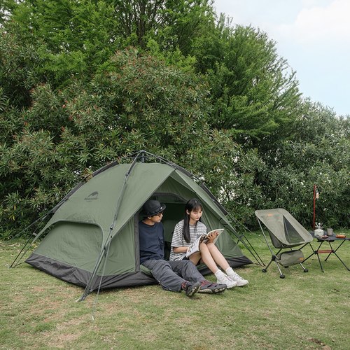 אוהל בן רגע ל 4 אנשים פתיחה מהירה NATUREHIKE TENT אטום לגשם עם 2 פתחי איוורור