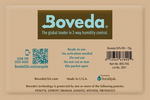 שקית לחות גדולה Boveda 62%