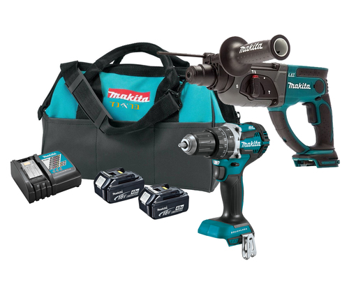 סט מברגה/מקדחה + פטישון 18V + שתי סוללות 4.0AH