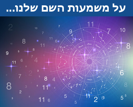 כוח האותיות - על משמעות השם שלנו