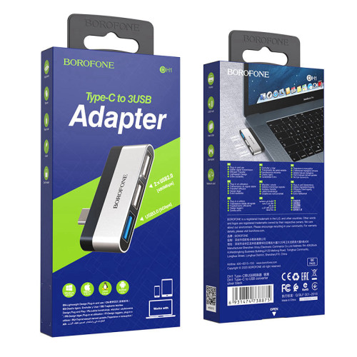 מתאם  Hoco DH1 Type-c to USB X3 