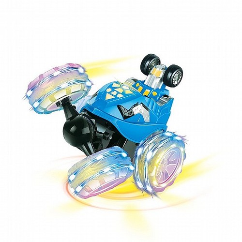מכונית פעלולים TWISTER 360 בשלט רחוק מסתובב 360 מעלות עם סוללה נטענת-כחול