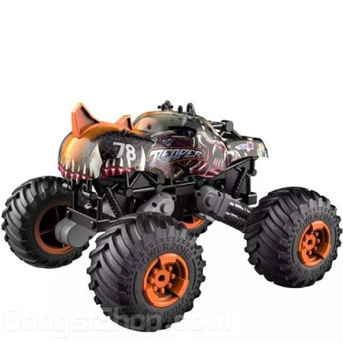 ג'יפ שטח 4X4 ענק ומהיר MONSTER RHINO קרנף עם שלט רחוק וסוללות נטענות- כתום