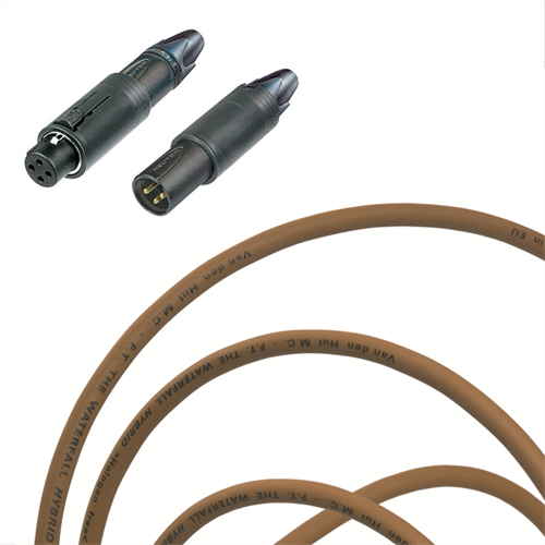כבל אודיו XLR באורך 1 מטרים מבית VAN DEN HUL דגם Waterfall