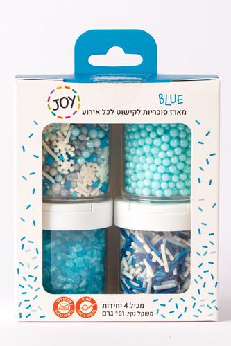 מאגדת סוכריות לקישוט דגם כחול 160 גרם דקולישס