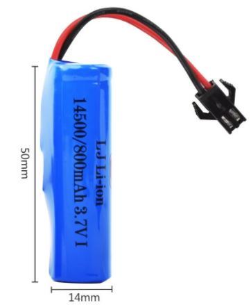 סוללת ליתיום נטענת 3.7V AA 800MAH 14500 