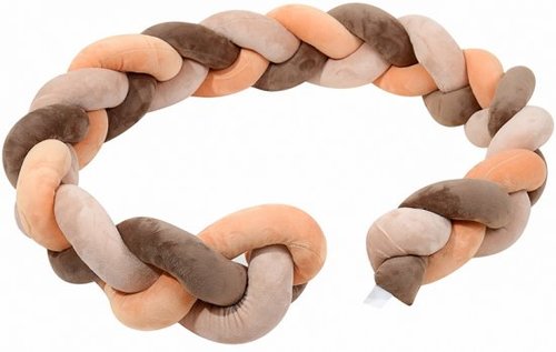 נחשוש צמה/קלוע מעוצב ועבה 100% כותנה - בייבי פינגווין גוון חרדל במדבר