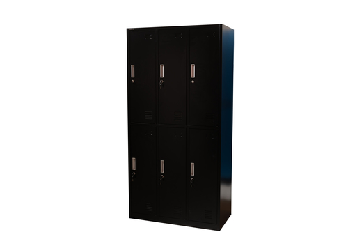 לוקר מתכת 6 תאים לאחסון אישי 90x45x180 ס