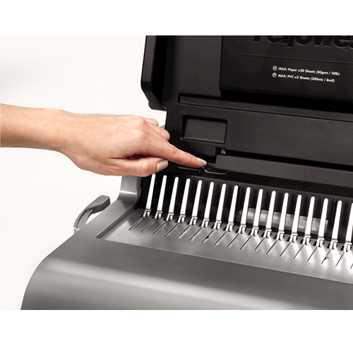 מכשיר כריכה חשמלי ספירל פלסטיק QUASAR E 500 Fellowes