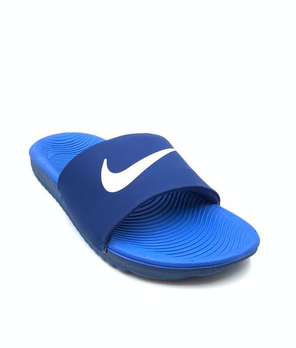 כפכפי נייקי בצבע כחול Nike kawa Slide Print (GS/PS) 