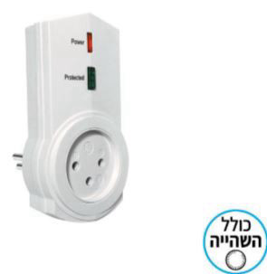 מגן ברקים ונחשולי מתח כולל 4 דקות השהייה OMEGA OM-GS-14-W