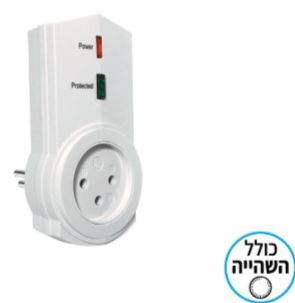 מגן ברקים ונחשולי מתח כולל 4 דקות השהייה OMEGA OM-GS-14-W