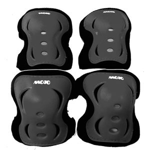 סט מגני מרפקים וברכיים לילדים בגיל 3-8 MOJO - שחור