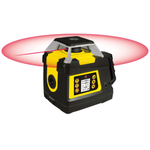 פלס לייזר 360 מעלות אלכסונים עם שלט וקולט קרן STANLEY