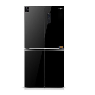 מקרר ‏מקפיא תחתון זכוכית שחורה GE630GB