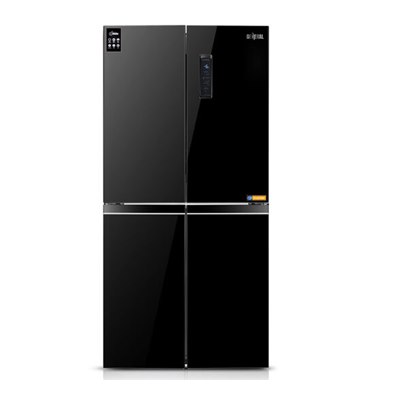 מקרר ‏מקפיא תחתון זכוכית שחורה GE630GB