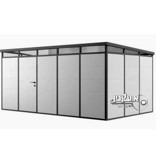 מחסן חצר אוורסט מפנל מבודד 20\50 מטר מסגרת שחורה