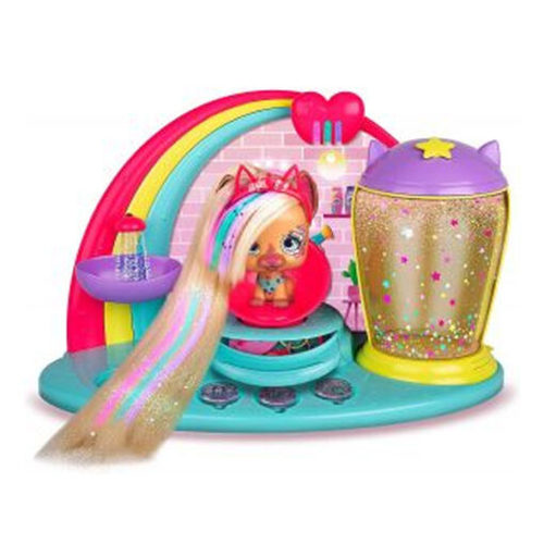 המספרה I Love VIP Pets -  ערכה ביתית לעיצוב שיער עם בובת כלב ומגוון אביזרים מהסדרה האהובה 