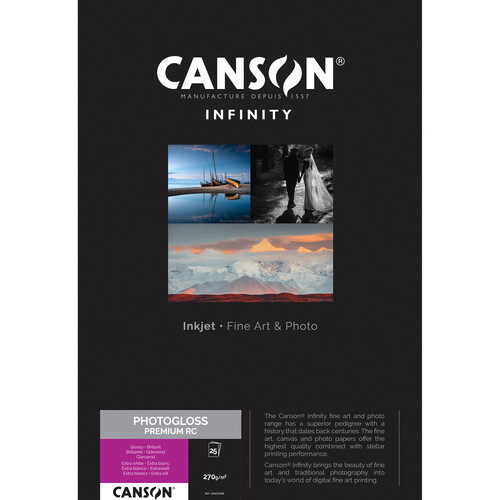 נייר הדפסה +Canson Infinity PhotoGloss Premium RC A3