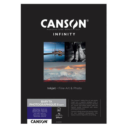 נייר הדפסה Canson Infinity Rag Photographique II Matt A3