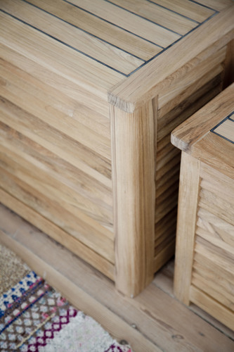 ארגז אחסון קטן עץ טיק storage box