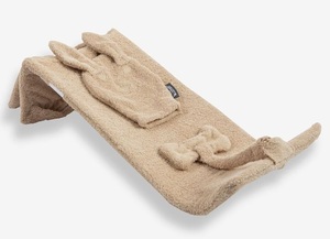 אמבטיון לרחצת תינוק + כפפת רחצה 100% כותנה - חום