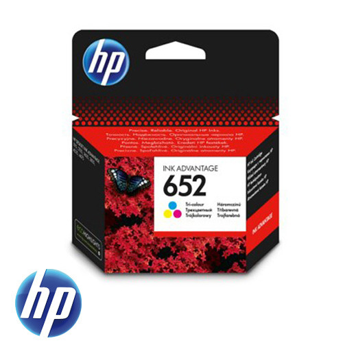 ראש דיו מקורי ‏ציאן מגנטה וצהוב HP 652 F6V24AE