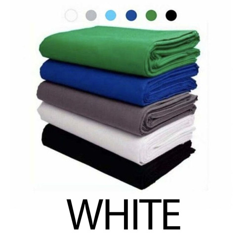 רקע מבד לבן WHITE במידה 6X3 מטר MDK