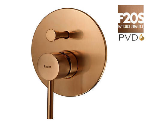כיסוי חיצוני 305288F20S נחושת מוברש PVD למערכת קיר 4 דרך סדרת מצדה חמת