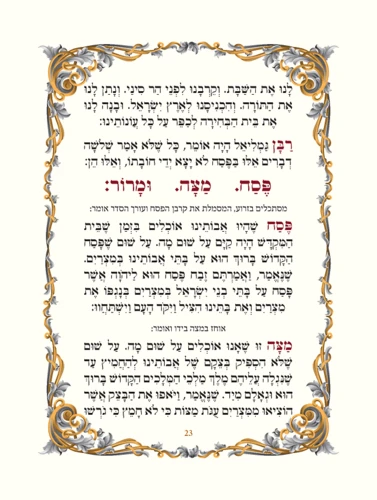 הגדה של פסח בכריכה רכה ועיטורי כסף מרהיבים (L)