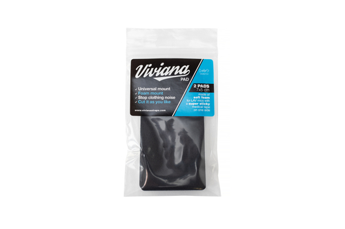 Viviana Straps פד גדול VPB רך למיקרופוני דש / Lavalier (2 יחידות) - שחור
