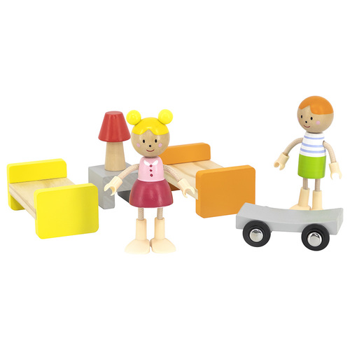 בית בובות פתוח 3 קומות עם מגוון גדול של ריהוט ואביזרים ו 4 בובות Viga ב- 369 ש