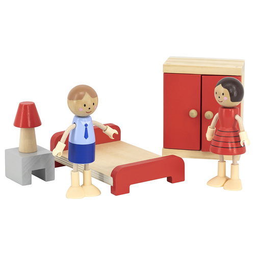 בית בובות פתוח 3 קומות עם מגוון גדול של ריהוט ואביזרים ו 4 בובות Viga ב- 369 ש