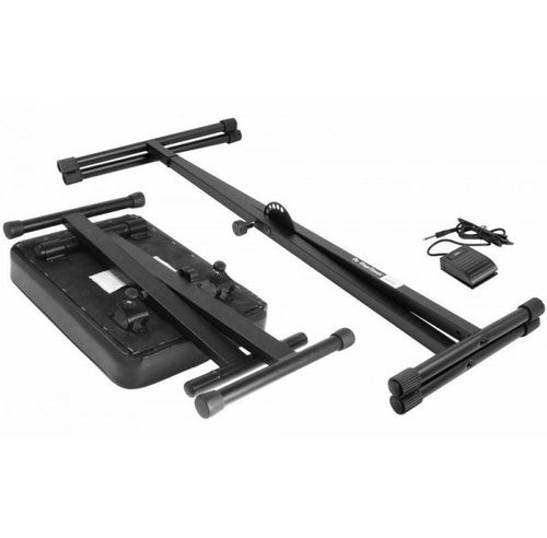 זוית נוספת On Stage KPK6520 Keyboard Stand & Bench Pack with Keyboard Sustain Pedal