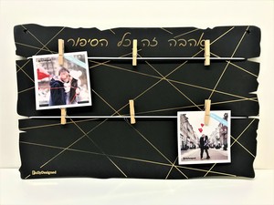 מסגרת אטבים קלסי זהב אהבה זה הכל הסיפור