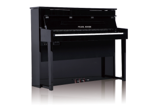 פסנתר חשמלי נייח F-83 מסדרת Musician עם קלידים מעץ בצבע שחור מבית Pearl River