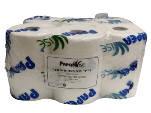 נייר ניגוב ידיים 100% תאית 100 מ' - 6 גלילים